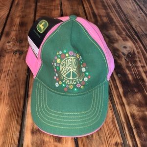 3/$15 New John Deere Peace Love Tractors Hat L/XL
